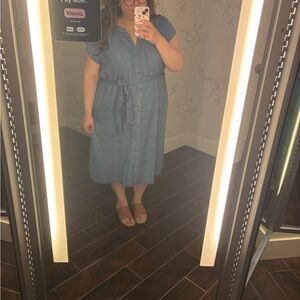 Lane Bryant Denim Blue Dress 20